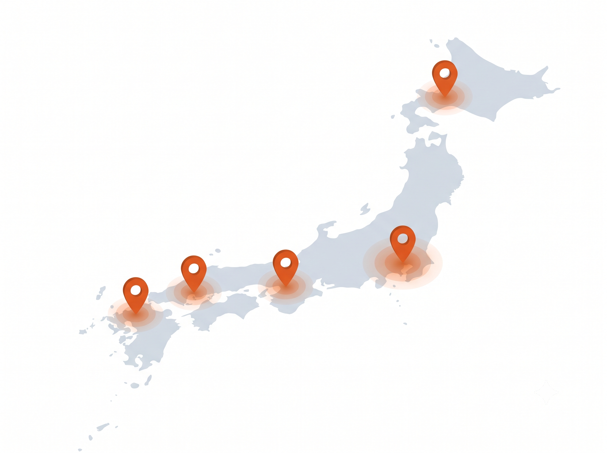 任意売却協会 全国対応エリアマップ（北海道・東京・大阪・広島・福岡）